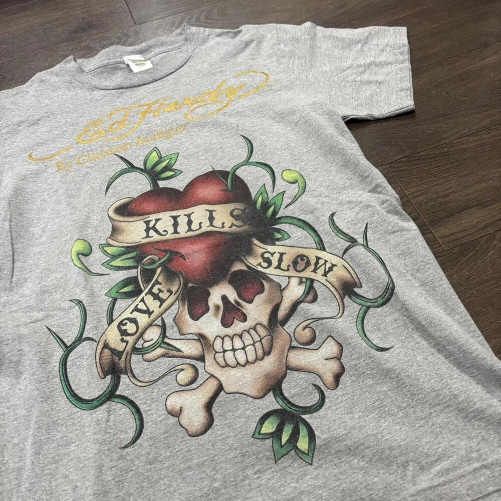 Ed hardy love kills slow t shirt 00s M